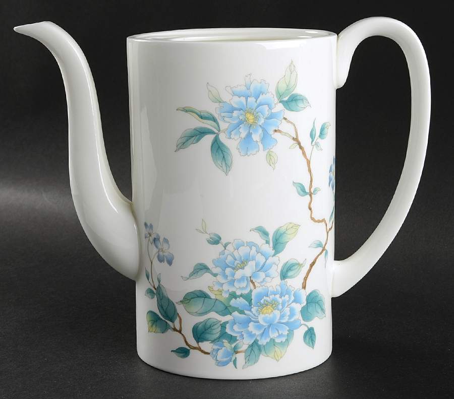 Peony (Bone) Coffee Pot No Lid by Wedgwood-1