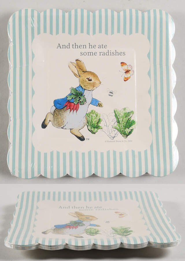 Peter Rabbit Package of 12 - Square Paper Salad Plate by Wedgwood-1