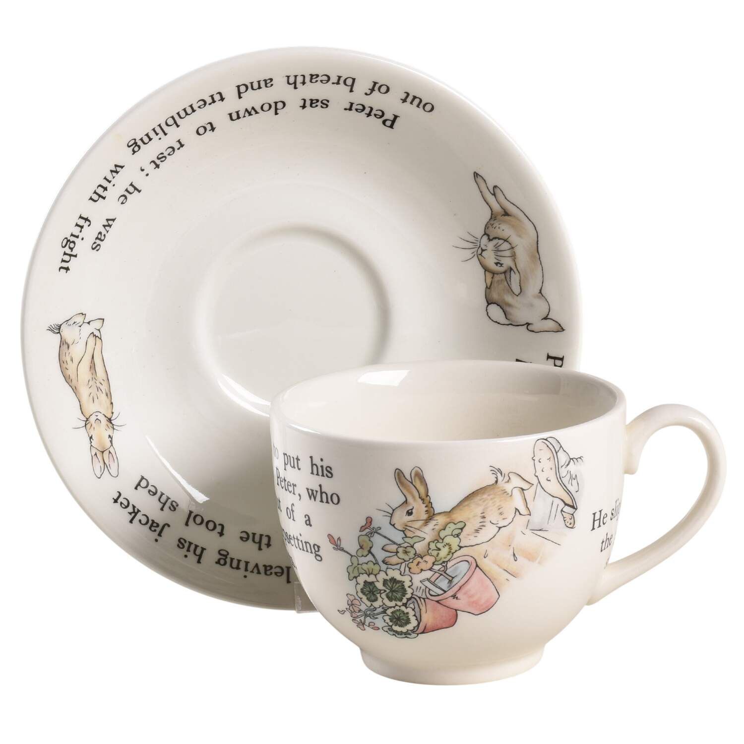 Peter Rabbit Flat Cup & Saucer Set by Wedgwood-1
