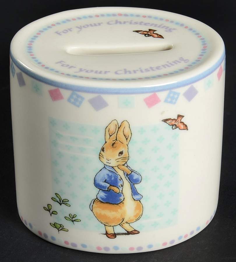 Peter Rabbit Oval Money Box by Wedgwood-1
