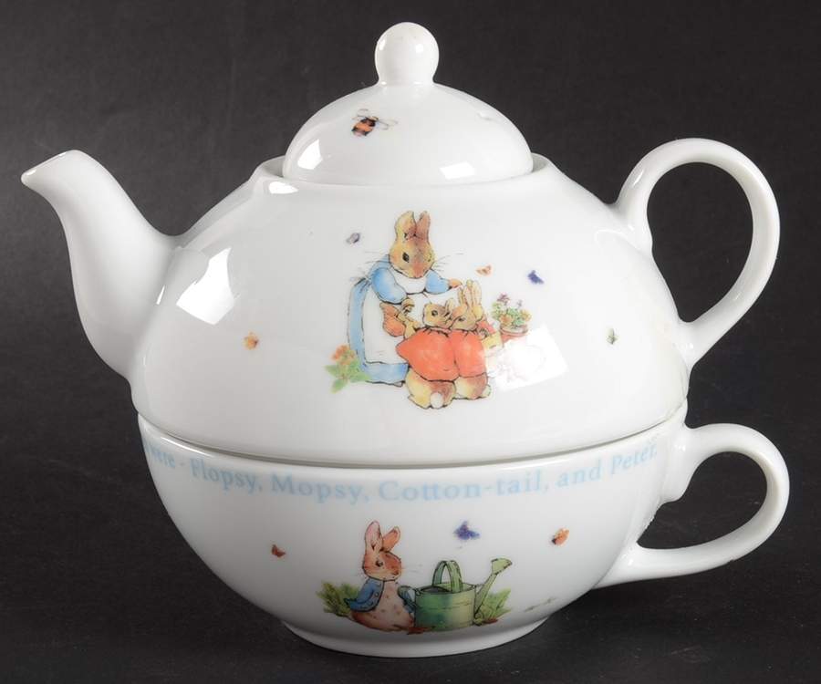 Peter Rabbit Individual Teapot & Lid with Cup by Wedgwood-1
