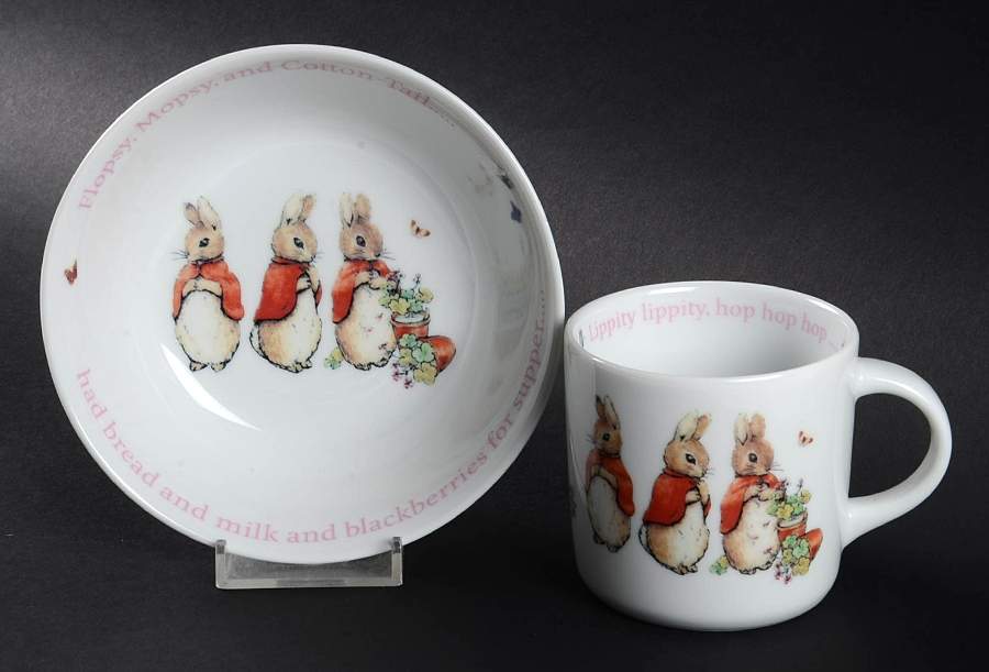 Peter Rabbit (2 Pc) Girl Child's/Nursery Set (MUGM24 & CERM15) by Wedgwood-1