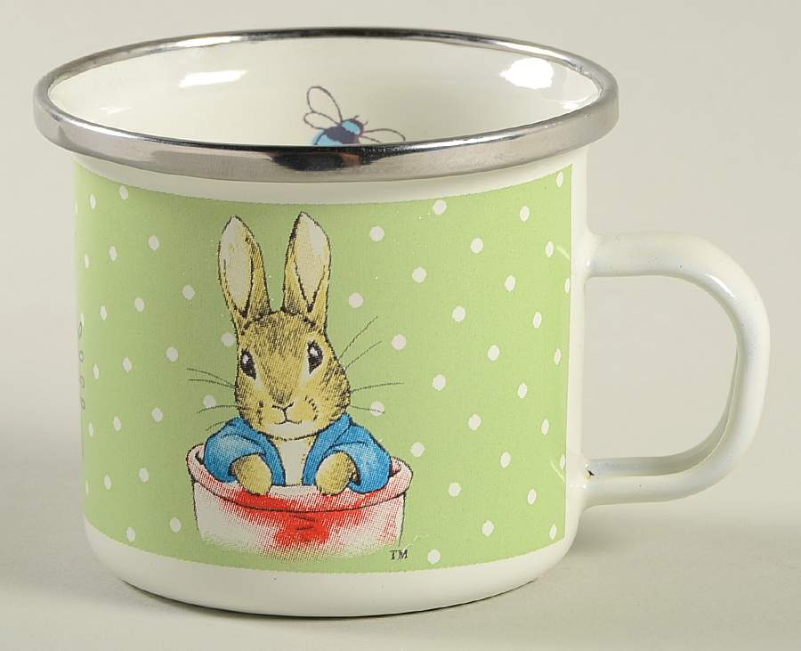 Peter Rabbit Enamel Child's Mug by Golden Rabbit Enamelware-1