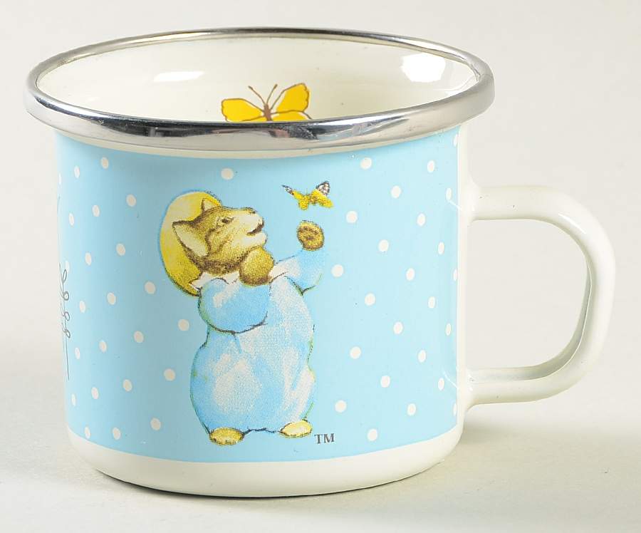 Peter Rabbit Enamel Child's Mug by Golden Rabbit Enamelware-1