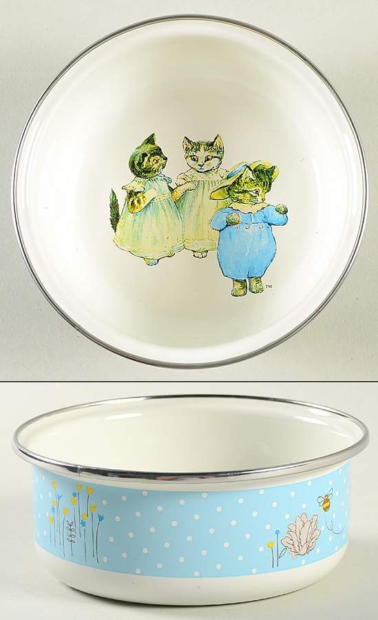 Peter Rabbit Enamel Child's Bowl by Golden Rabbit Enamelware-1