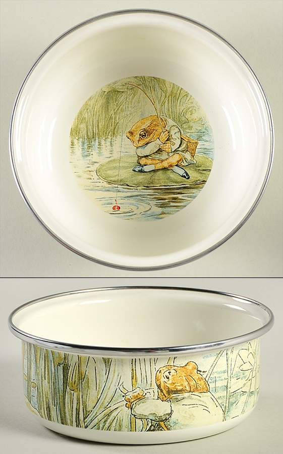 Peter Rabbit Enamel Child's Bowl by Golden Rabbit Enamelware-1