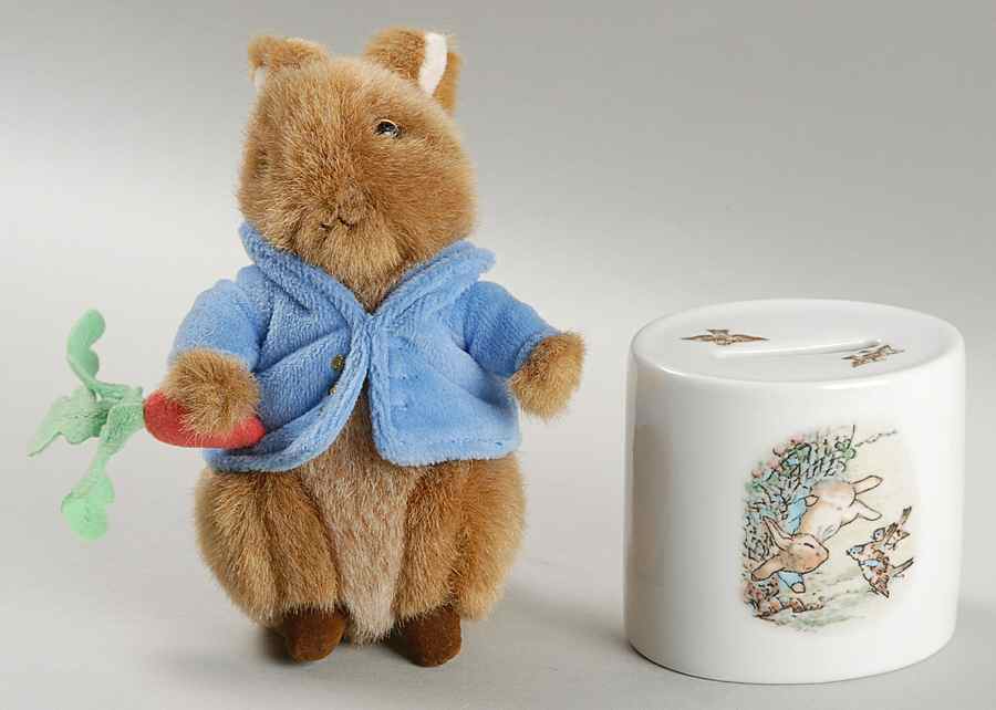 Peter Rabbit Oval Money Box & Plush Rabbit-Small Gift Set by Wedgwood-1