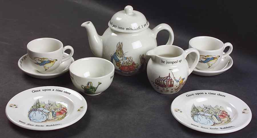 Peter Rabbit (10 Piece) Child's Tea Set (No Box) by Wedgwood-1
