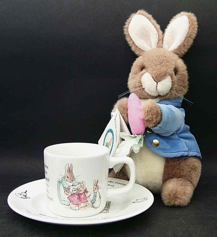 Peter Rabbit (3 Piece) Large Plush Rabbit Child's Set by Wedgwood-1