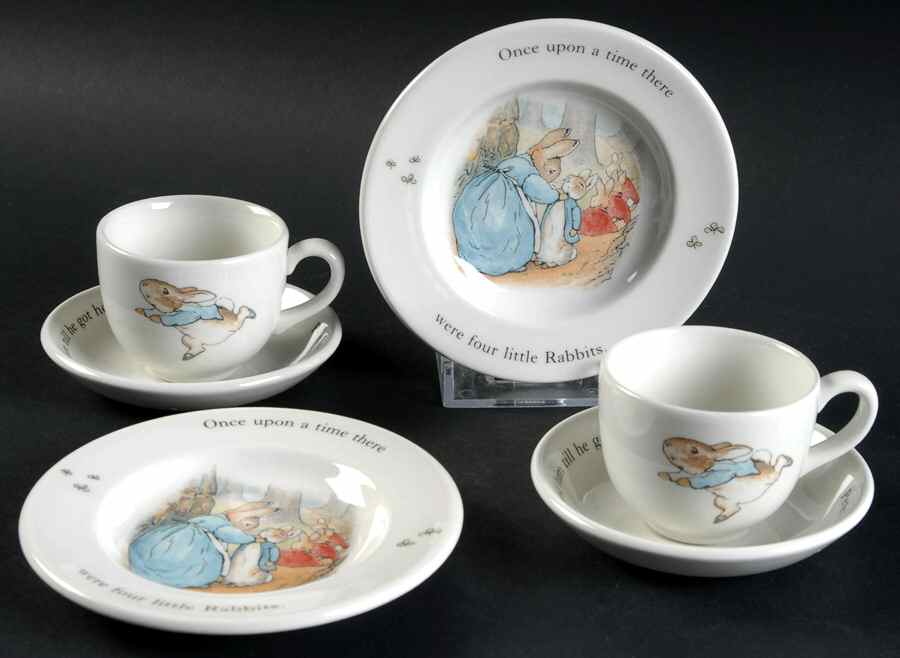Peter Rabbit (6 Piece) Child's Teacup Set (2 Ea CHICS & CHPL) by Wedgwood-1