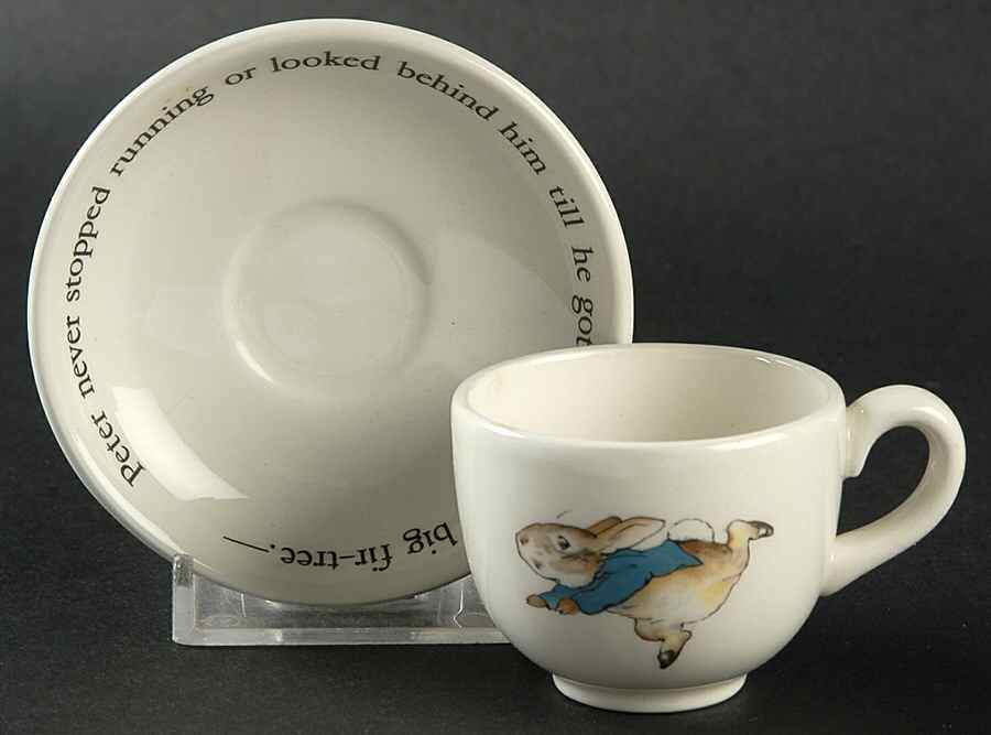 Peter Rabbit Miniature Cup and Saucer Set by Wedgwood-1