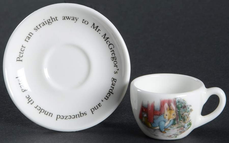 Peter Rabbit Miniature Cup & Saucer Set by Wedgwood-1