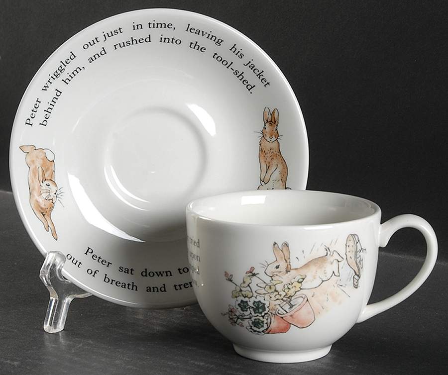 Peter Rabbit Flat Cup & Saucer Set by Wedgwood-1