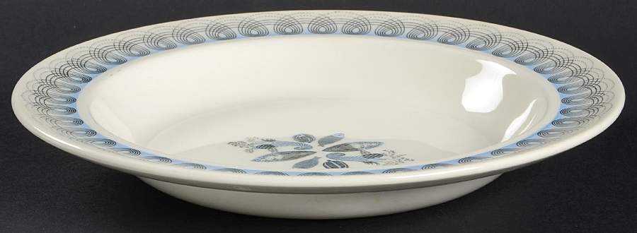 Persephone Blue Large Rim Soup Bowl by Wedgwood-1