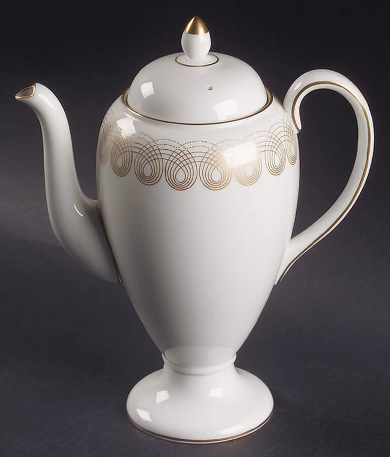 Persephone Gold Coffee Pot & Lid by Wedgwood-1