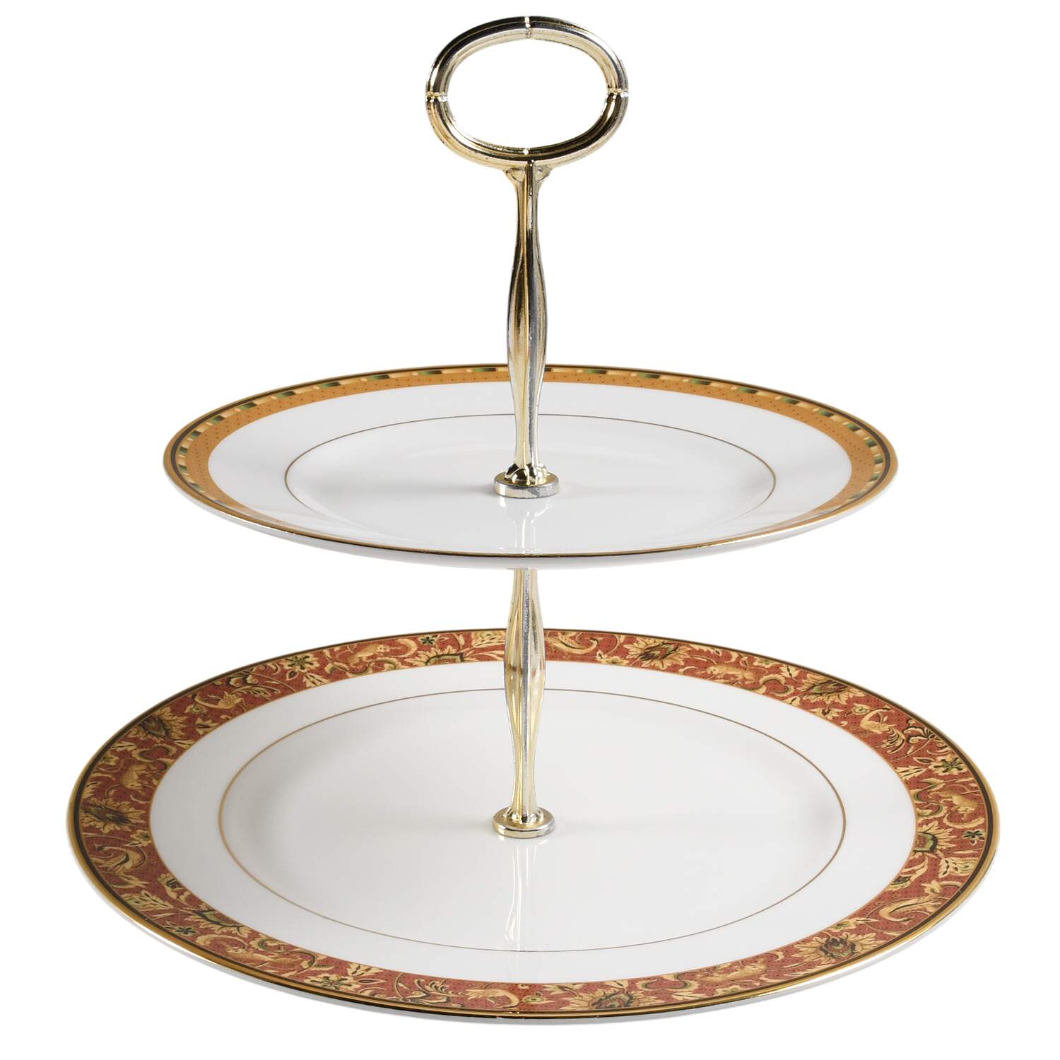 Persia (Newer, 1997) 6 5/8"-10"  2 Tiered Serving Tray (Dp, Sp) HC by Wedgwood-1