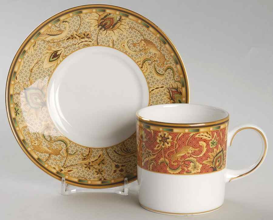 Persia (Newer, 1997) Can Shape Demitasse Cup and Saucer Set by Wedgwood-1