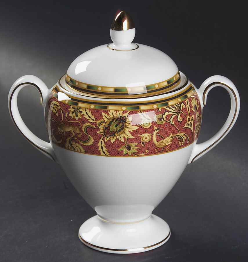 Persia (Newer, 1997) Globe Shape Sugar Bowl & Lid by Wedgwood-1