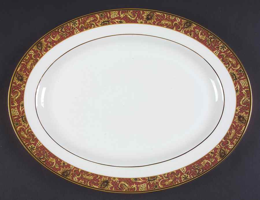 Persia (Newer, 1997) 15" Oval Serving Platter by Wedgwood-1