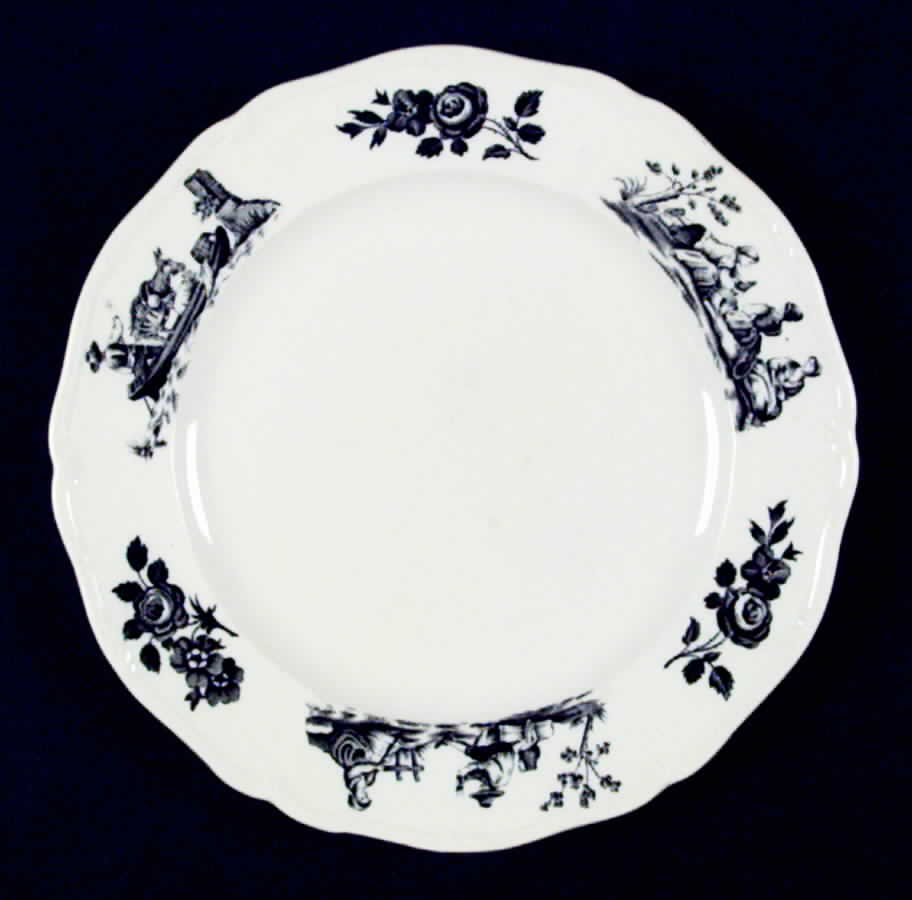 Personages Black (Scallop, No Trim) Salad Plate by Wedgwood-1