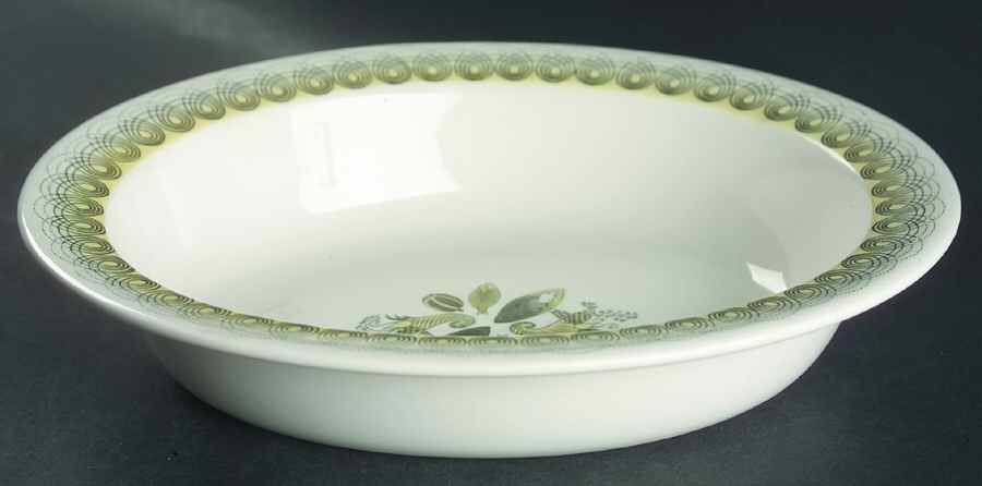 Persephone Yellow 10" Oval Vegetable Bowl by Wedgwood-1
