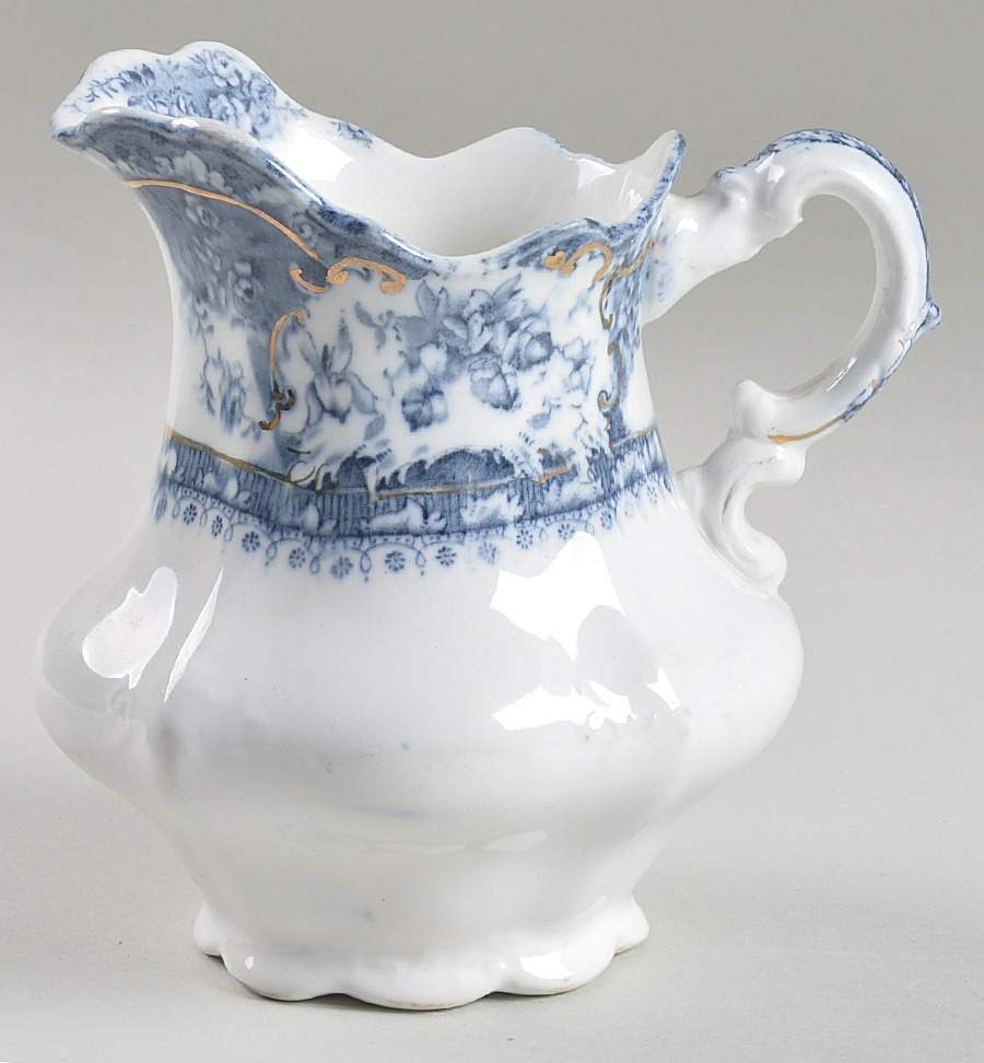 Phoebe Blue (Gold Accents, Gold Trim) Creamer by Wedgwood-1