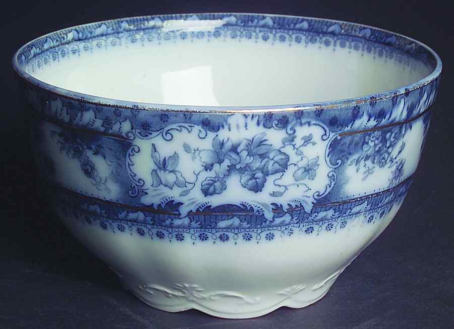 Phoebe Blue (Gold Accents, Gold Trim) Cranberry Bowl by Wedgwood-1
