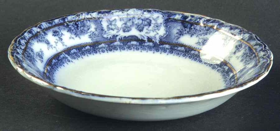 Phoebe Blue (Gold Accents, Gold Trim) Fruit/Dessert (Sauce) Bowl by Wedgwood-1