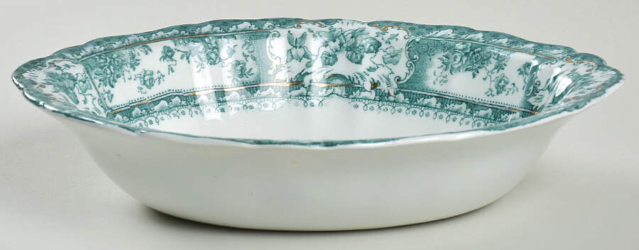 Phoebe Blue Green (Gold Accents, No Trim) 9" Oval Vegetable Bowl by Wedgwood-1