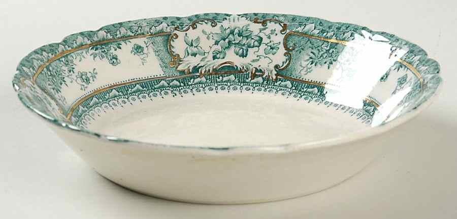 Phoebe Blue Green (Gold Accents, No Trim) Coupe Cereal Bowl by Wedgwood-1