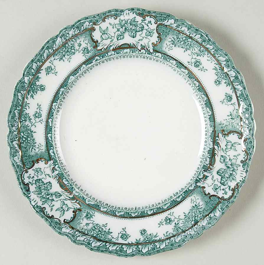Phoebe Blue Green (Gold Accents, No Trim) Dessert/Pie Plate by Wedgwood-1