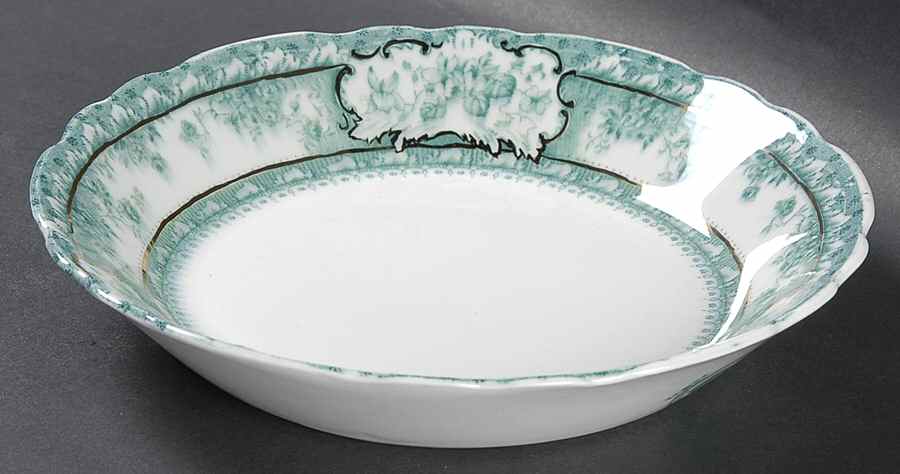 Phoebe Blue Green (Gold Accents, No Trim) Coupe Soup Bowl by Wedgwood-1