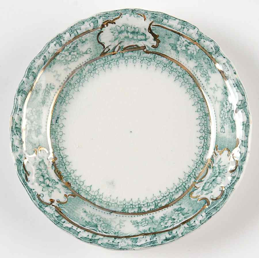 Phoebe Blue Green (Gold Accents, No Trim) Butter Pat by Wedgwood-1