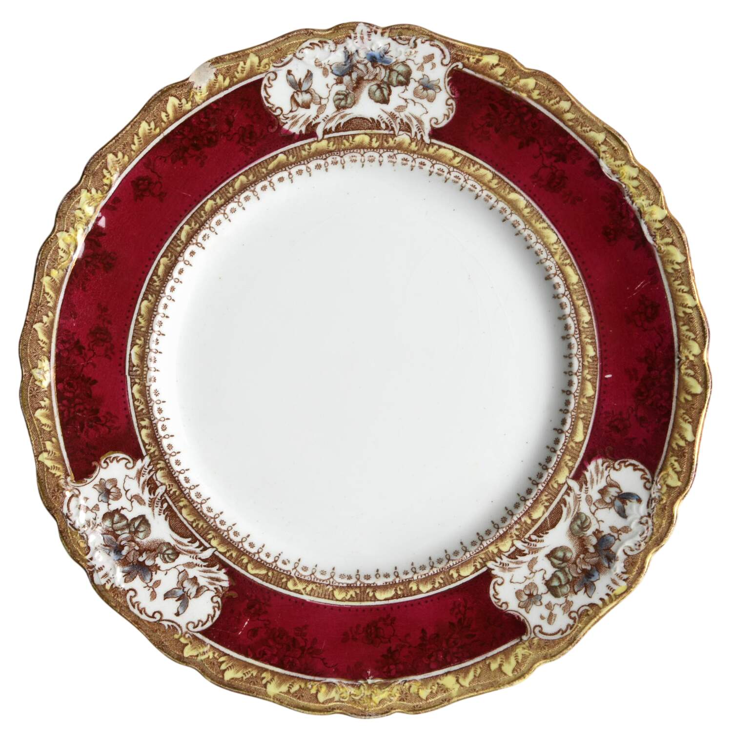 Phoebe Multicolor (Maroon Panels) Salad Plate by Wedgwood-1