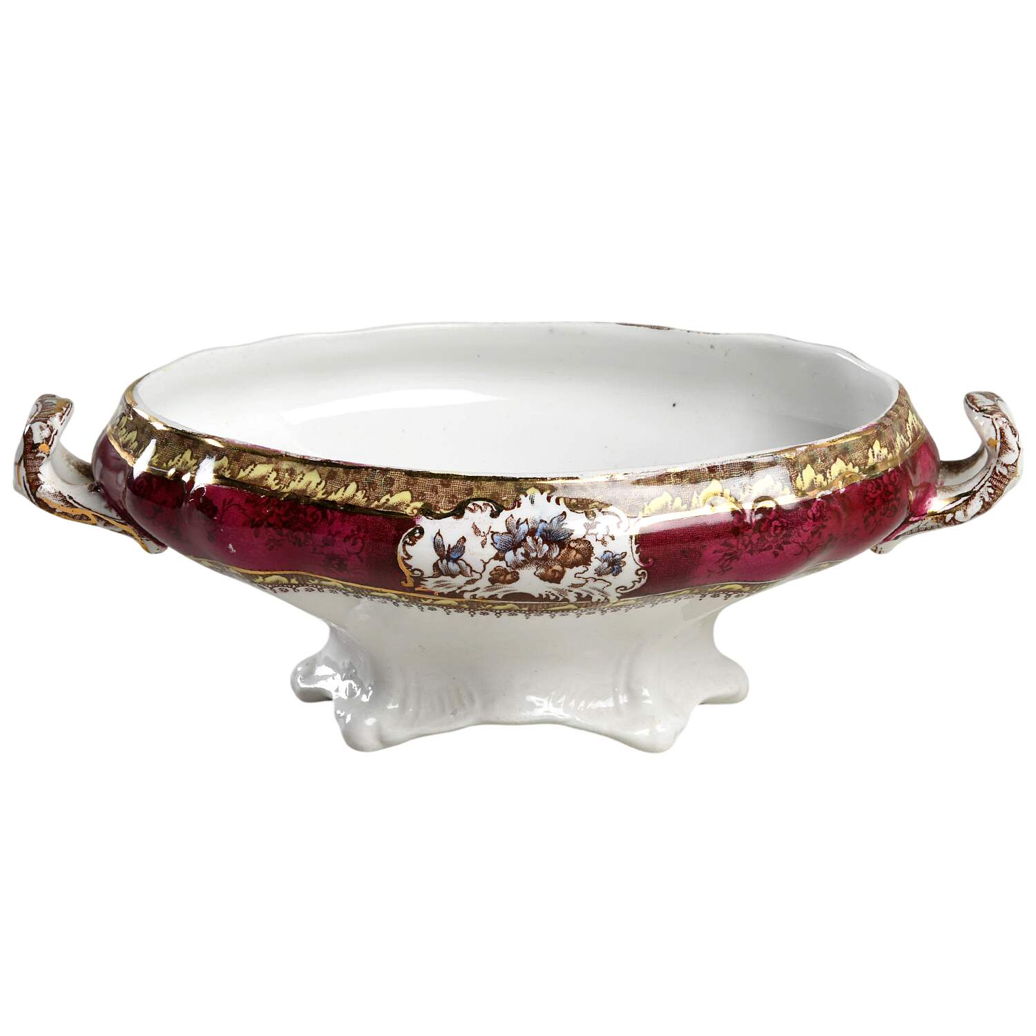Phoebe Multicolor (Maroon Panels) Sauce Boat No Lid by Wedgwood-1