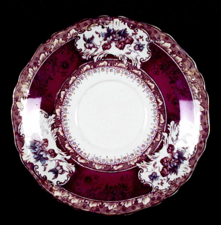 Phoebe Multicolor (Maroon Panels) Saucer by Wedgwood-1