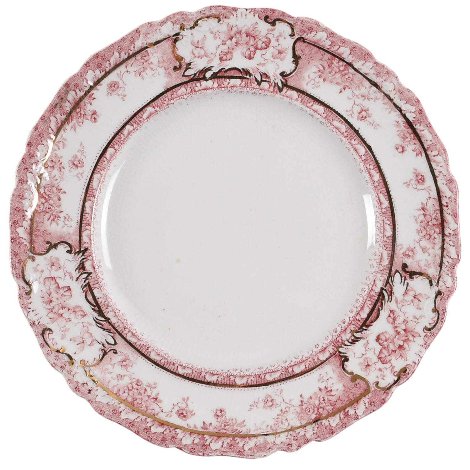 Phoebe Pink (Gold Accents, No Trim) Dessert/Pie Plate by Wedgwood-1