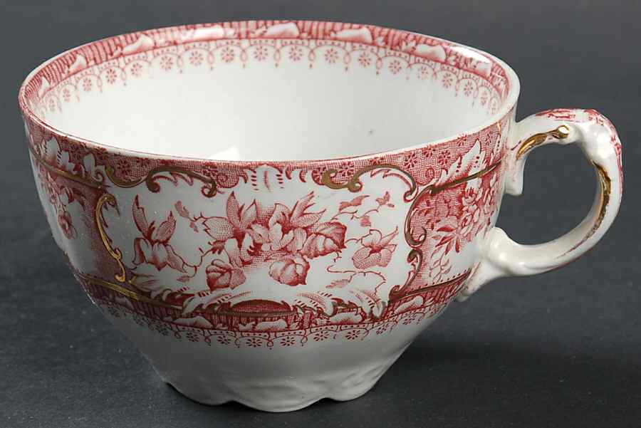 Phoebe Pink (Gold Accents, No Trim) Flat Cup by Wedgwood-1