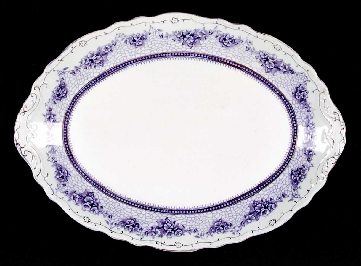 Phyllis Purple 16" Oval Serving Platter by Wedgwood-1