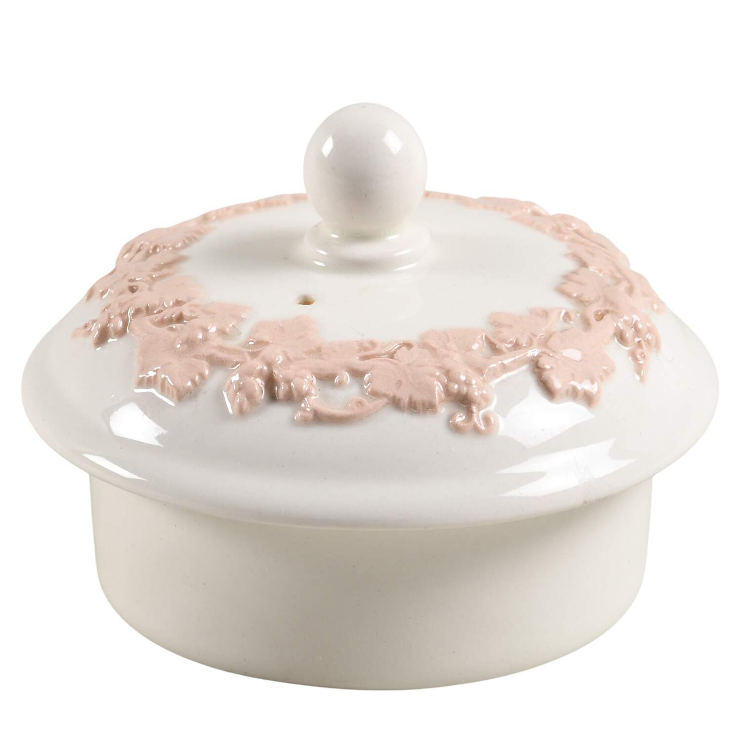 Pink On Cream Color (Plain edge) Lid for Coffee Pot by Wedgwood-1