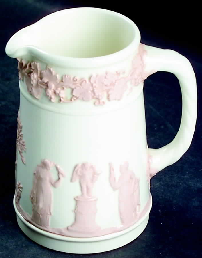 Pink On Cream Color (Plain edge) 4 Oz Jug by Wedgwood-1