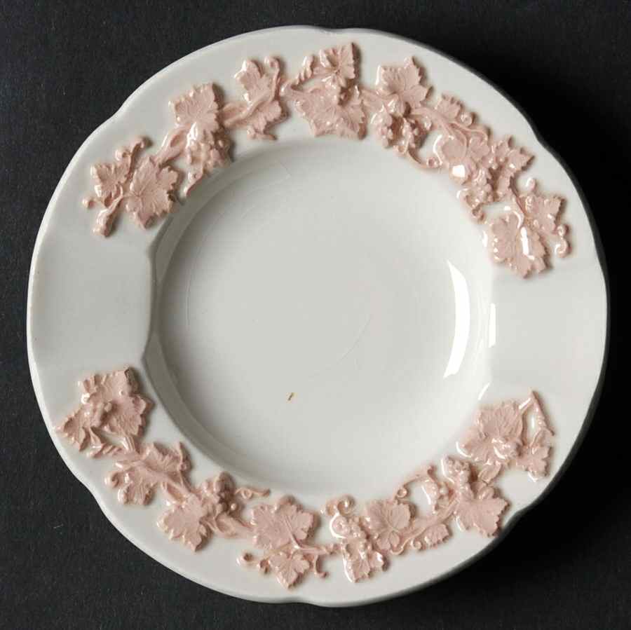 Pink On Cream Color (Plain edge) 4" Ashtray by Wedgwood-1