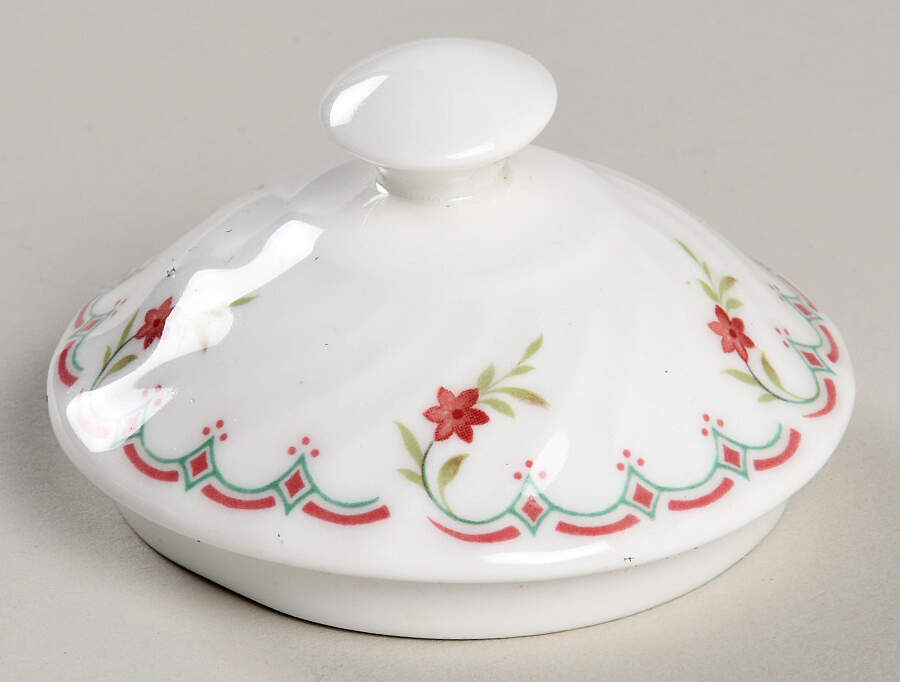 Pink Garland Lid for Sugar Bowl by Wedgwood-1
