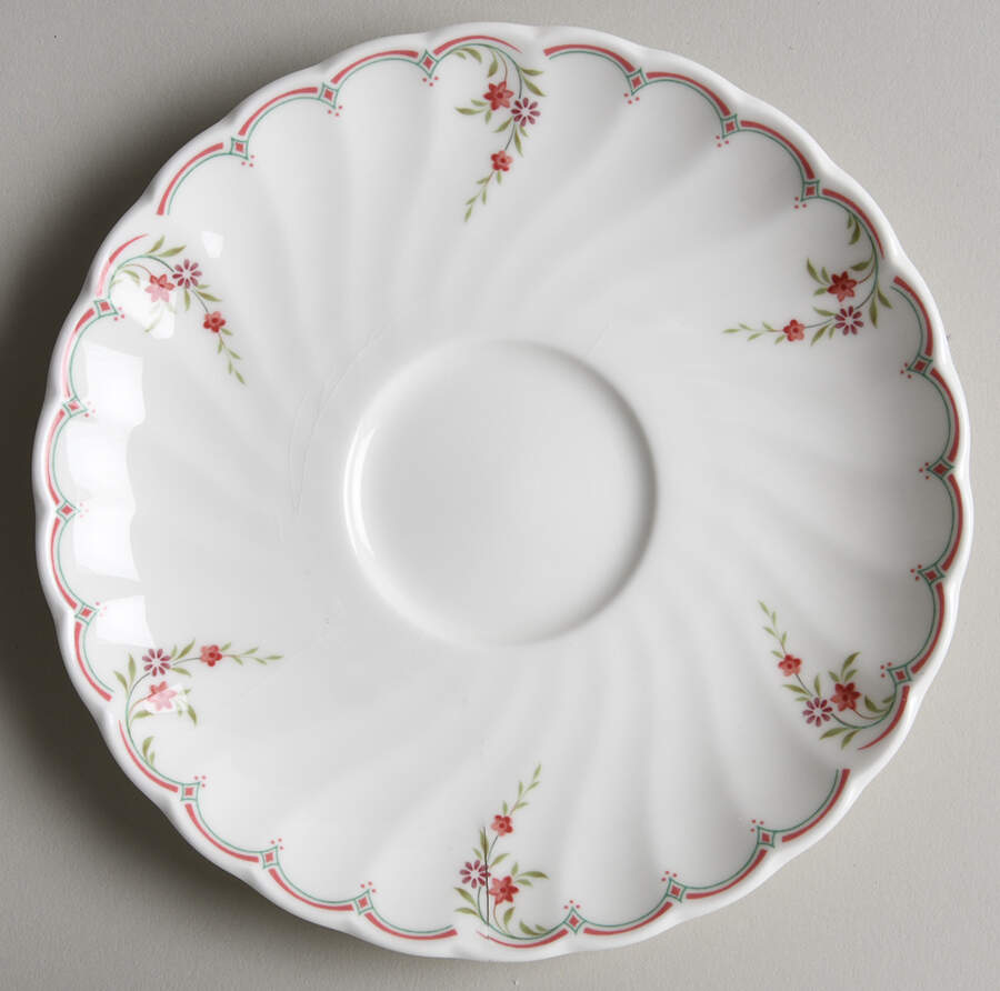Pink Garland Saucer for Cream Soup Bowl by Wedgwood-1