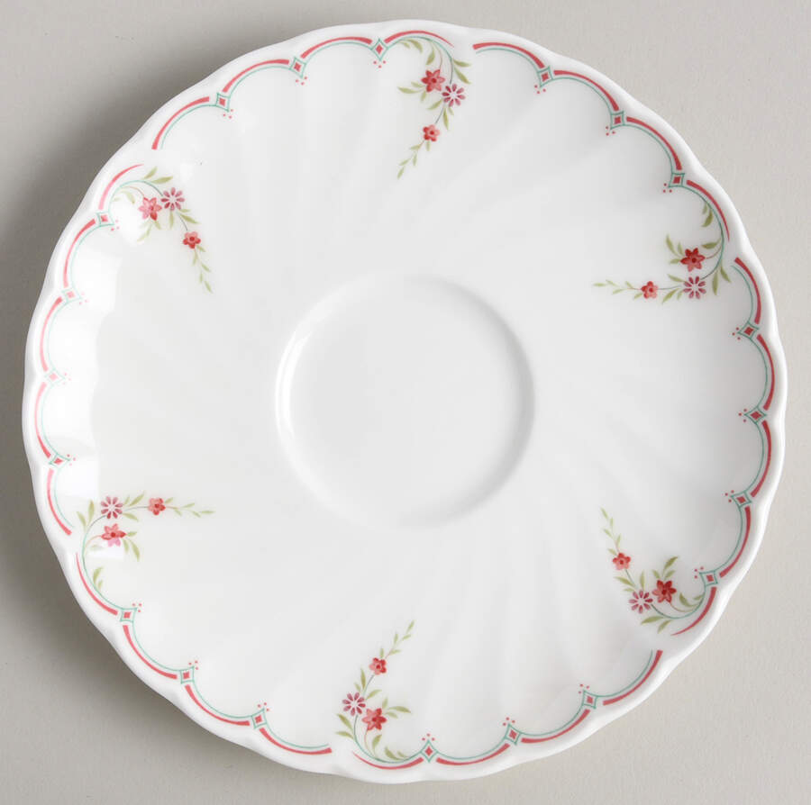 Pink Garland Saucer for Oversized Cup by Wedgwood-1