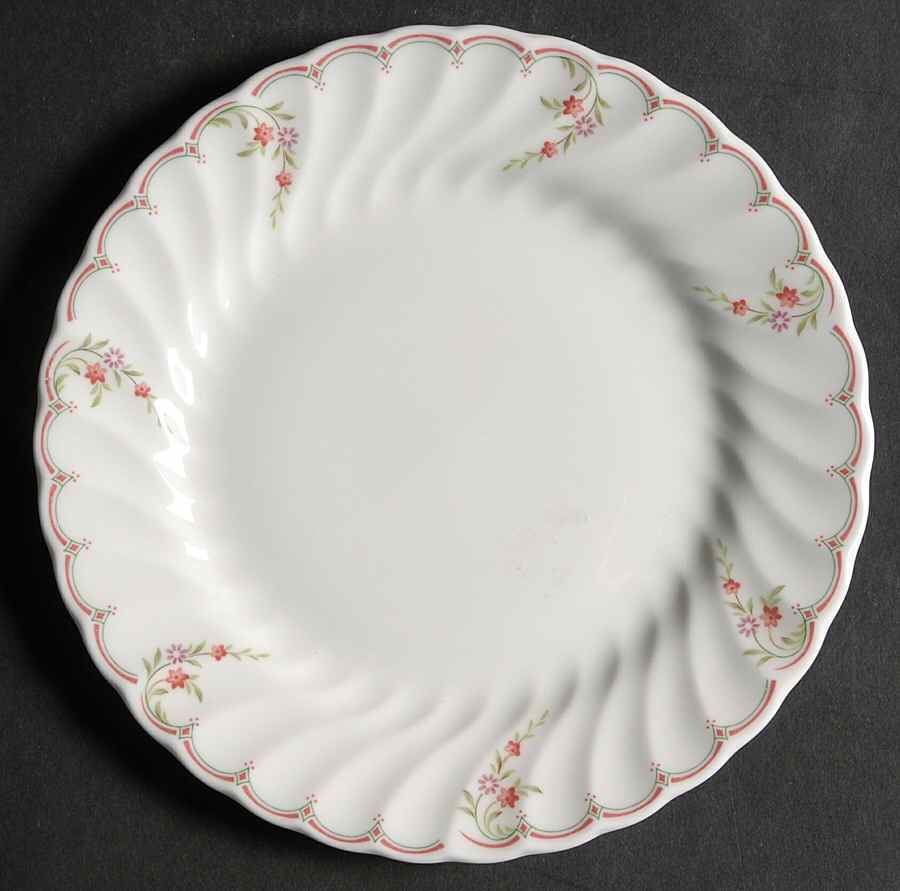 Pink Garland Bread & Butter Plate/Gravy Underplate by Wedgwood-1
