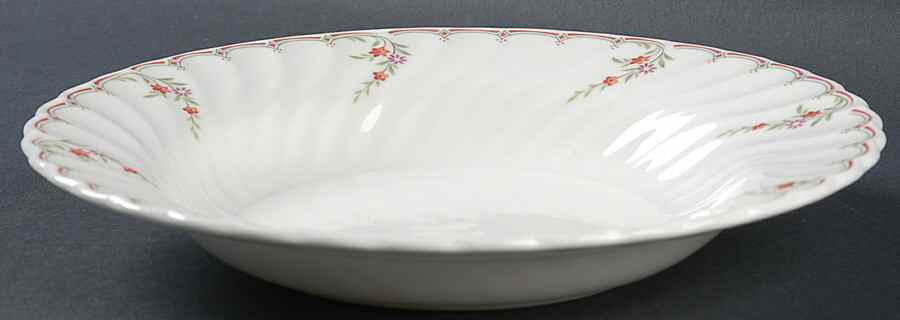 Pink Garland Rim Soup Bowl by Wedgwood-1