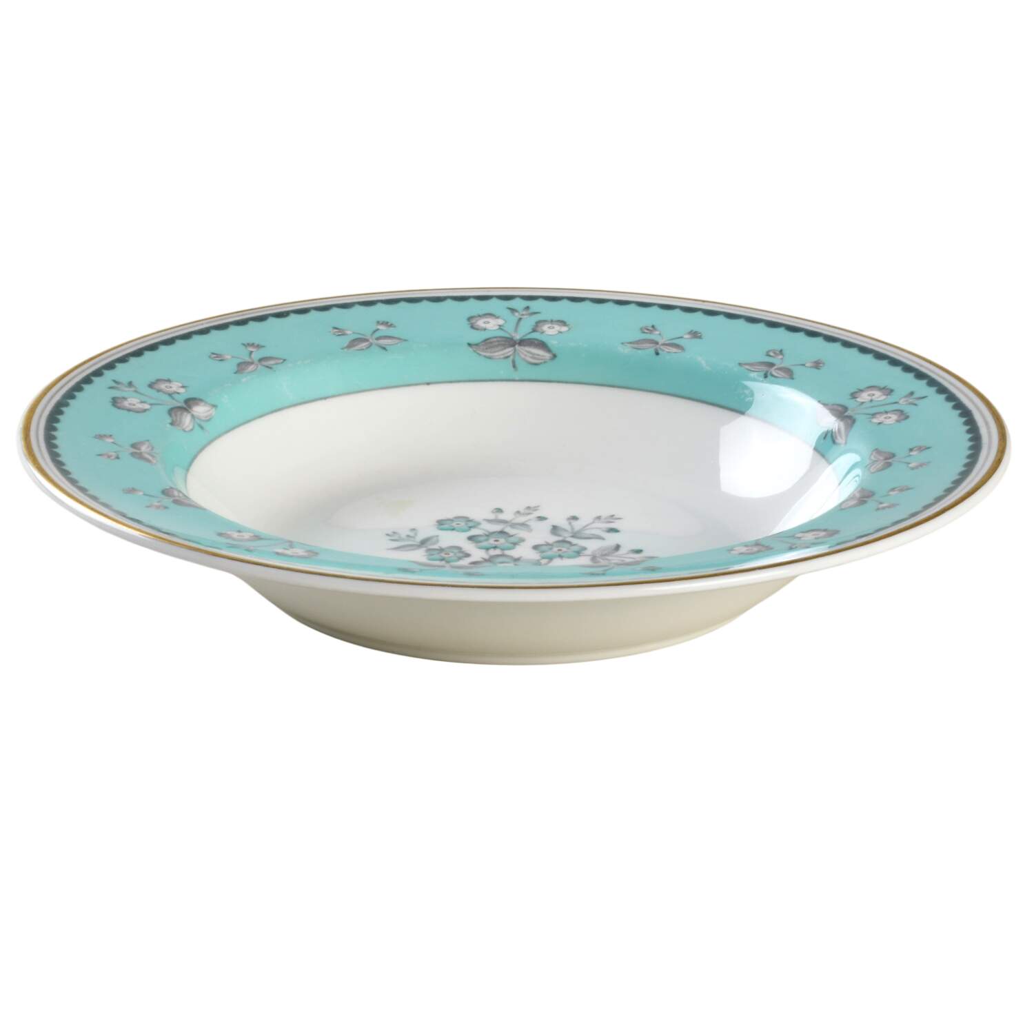 Pimpernel Blue Green Rim Soup Bowl by Wedgwood-1