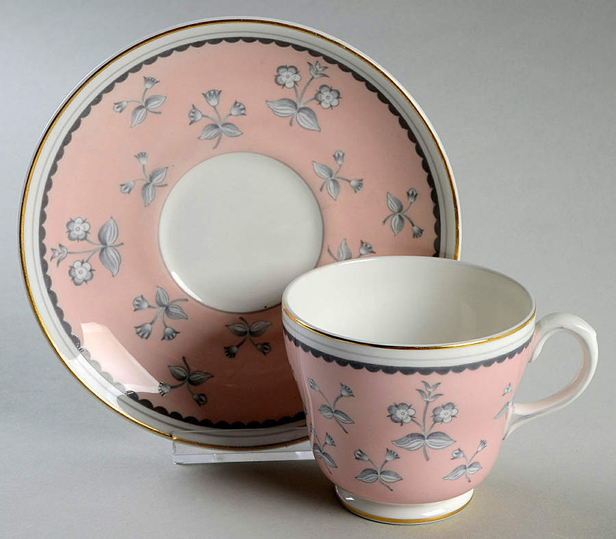 Pimpernel Pink Footed Cup & Saucer Set by Wedgwood-1