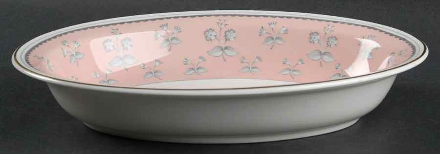 Pimpernel Pink 9" Oval Vegetable Bowl by Wedgwood-1